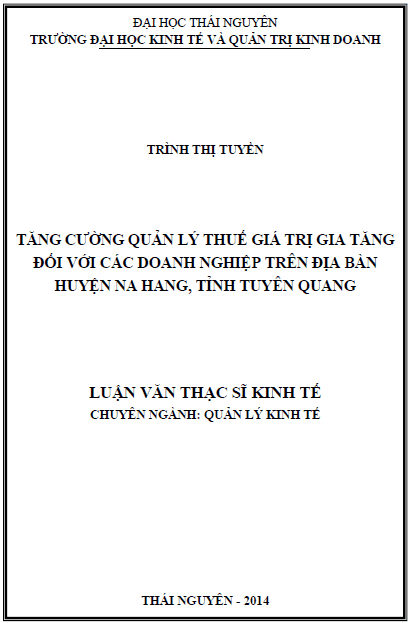 tang cuong quan ly thue gia tri gia tang doi voi cac doanh nghiep tren dia ban huyen na hang tinh tuyen quang