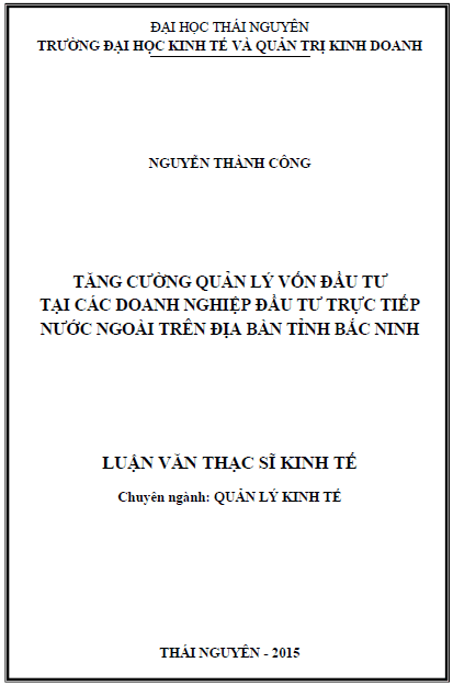 tang cuong quan ly von dau tu tai cac doanh nghiep dau tu truc tiep nuoc ngoai tren dia ban tinh bac ninh