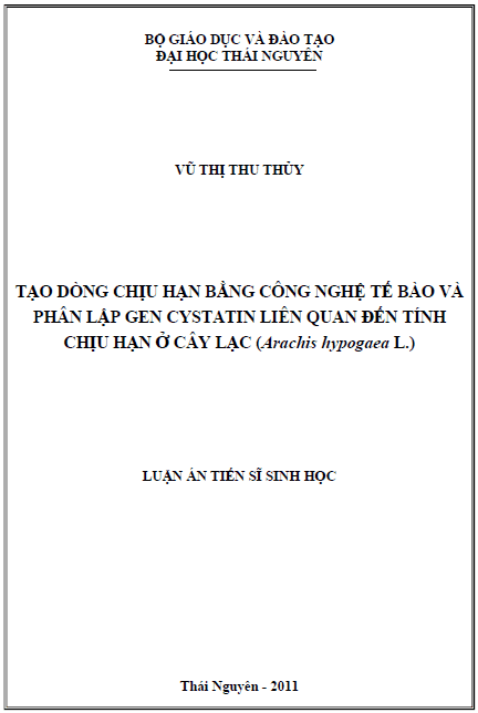 tao dong chiu han va phan lap gen cystatin lien quan den tinh chiu han o cay lac arachis hypogaea l