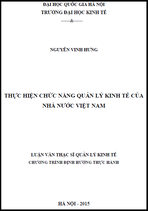 thuc hien chuc nang quan ly kinh te cua nha nuoc viet nam