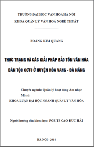 thuc trang va cac giai phap bao ton van hoa dan toc cotu o huyen hoa vang thanh pho da nang