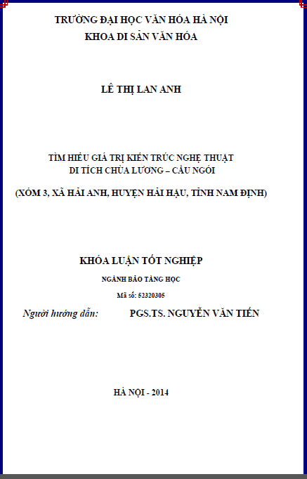 tim hieu gia tri kien truc nghe thuat di tich chua luong cau ngoi xom 3 xa hai anh huyen hai hau tinh nam dinh