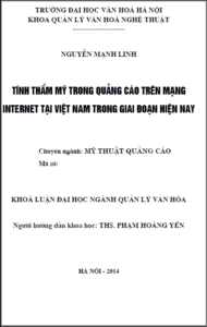 tinh tham my trong quang cao tren mang internet tai viet nam trong giai doan hien nay