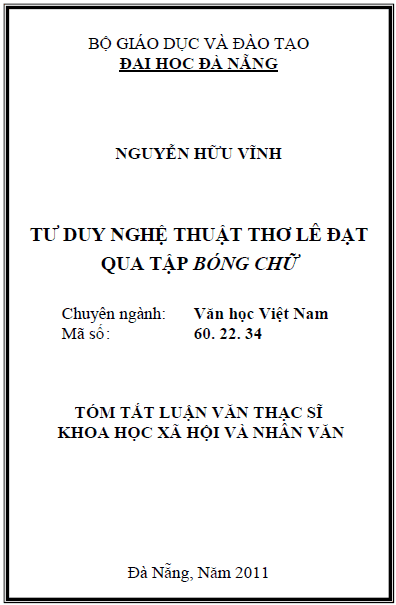 tu duy nghe thuat tho le dat qua tap bong chu