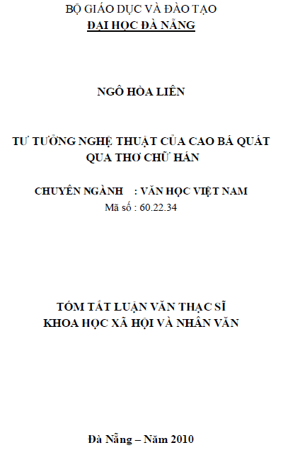 Tư tưởng nghệ thuật của Cao Bá Quát qua thơ chữ Hán 1 tu tuong nghe thuat cua cao ba quat qua tho chu han