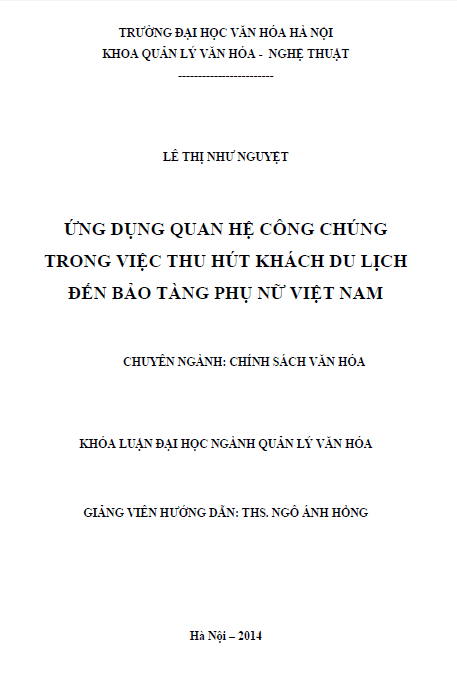 ung dung quan he cong chung trong viec thu hut khach du lich den bao tang phu nu viet nam