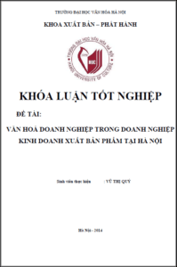 van hoa doanh nghiep trong doanh nghiep kinh doanh xuat ban pham tai ha noi