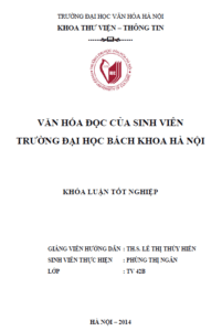 van hoa doc cua sinh vien truong dai hoc bach khoa ha noi