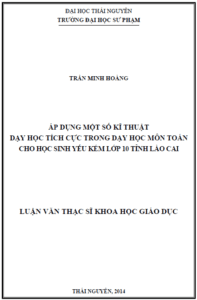 ap dung mot so ki thuat day hoc tich cuc trong day hoc mon toan cho hoc sinh yeu kem lop 10 tinh lao cai