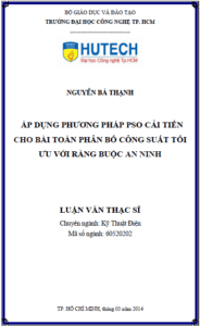 ap dung phuong phap pso cai tien cho bai toan phan bo cong suat toi uu voi rang buoc an ninh