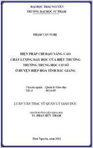 bien phap chi dao nang cao chat luong day hoc cua hieu truong truong trung hoc co so o huyen hiep hoa tinh bac giang