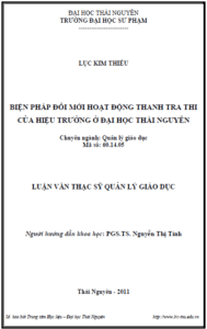 bien phap doi moi hoat dong thanh tra thi cua hieu truong o dai hoc thai nguyen