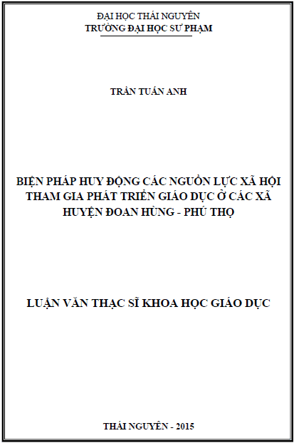 bien phap huy dong cac nguon luc xa hoi tham gia phat trien giao duc o cac xa huyen doan hung tinh phu tho