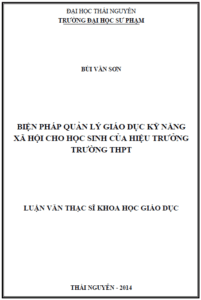 bien phap quan ly giao duc ky nang xa hoi cho hoc sinh cua hieu truong truong trung hoc pho thong