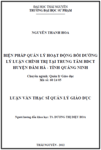 bien phap quan ly hoat dong boi duong ly luan chinh tri tai trung tam bdct huyen dam ha tinh quang ninh