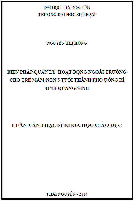 bien phap quan ly hoat dong ngoai truong cho tre mam non 5 tuoi thanh pho uong bi tinh quang ninh