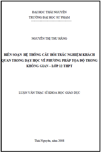 bien soan he thong cau hoi trac nghiem khach quan trong day hoc ve phuong phap toa do trong khong gian lop 12 thpt