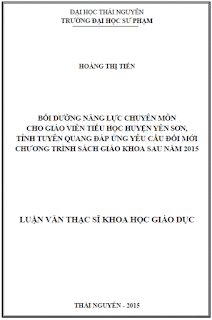 boi duong nang luc chuyen mon cho giao vien tieu hoc huyen yen son tinh tuyen quang dap ung yeu cau doi moi sach giao khoa sau nam 2015