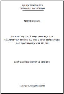 cac bien phap quan ly hoat dong hoc tap cua sinh vien truong dai hoc y duoc thai nguyen dao tao theo hoc che tin chi