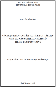 cac bien phap suu tam va tich luy tai lieu cho bai van nghi luan xa hoi o trung hoc pho thong
