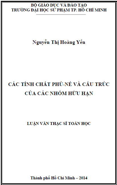 cac tinh chat phu ne va cau truc cua cac nhom huu han