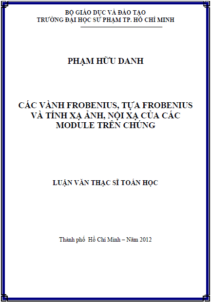 cac vanh frobenius tua frobenius va tinh xa anh noi xa cua cac module tren chung