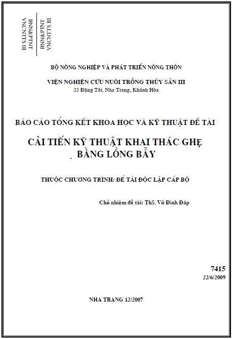 cai tien ky thuat khai thac ghe bang long bay