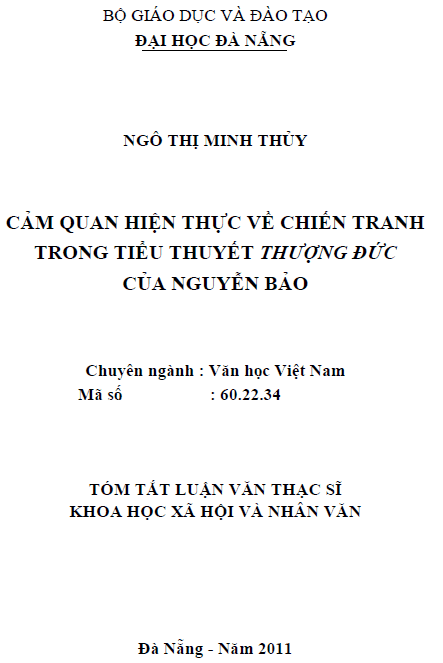cam quan hien thuc ve chien tranh trong tieu thuyet thuong duc cua nguyen bao