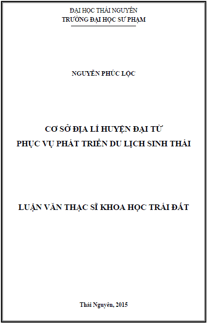 co so dia li huyen dai tu phuc vu phat trien du lich sinh thai