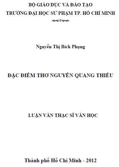 dac diem tho nguyen quang thieu