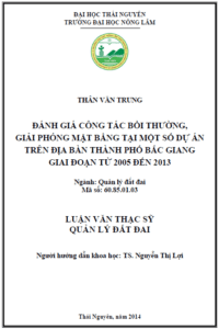 danh gia cong tac boi thuong giai phong mat bang tai mot so du an tren dia ban thanh pho bac giang giai doan tu 2005 den 2013