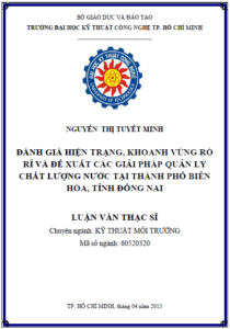 danh gia hien trang khoanh vung ro ri va de xuat cac giai phap quan ly chat luong nuoc tai thanh pho bien hoa tinh dong nai
