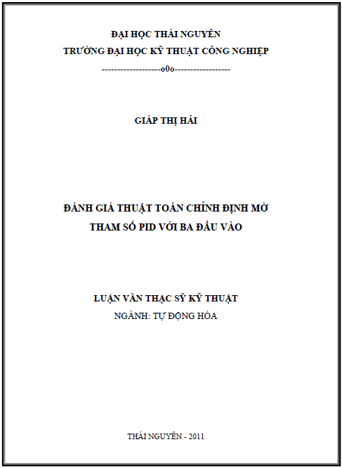 danh gia thuat toan chi dinh mo tham so pid voi ba dau vao