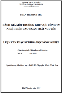 danh gia thuc trang moi truong khu vuc cong ty nhiet dien cao ngan thai nguyen