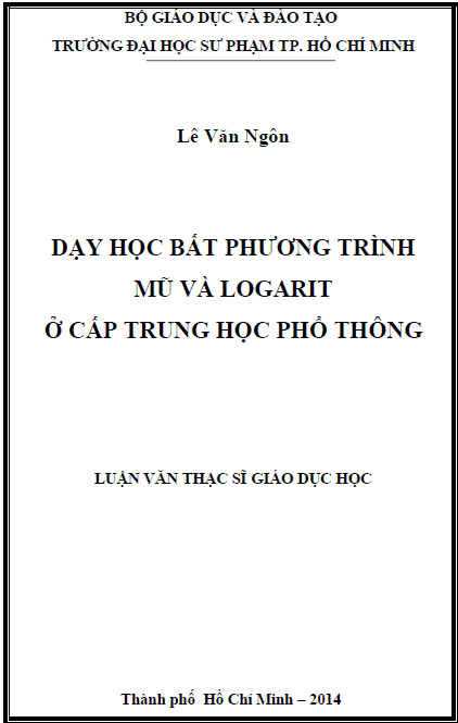day hoc bat phuong trinh mu va logarit o cap trung hoc pho thong
