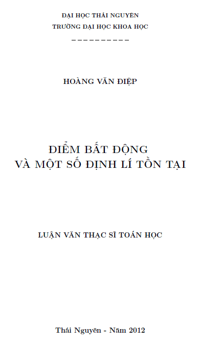 diem bat dong va mot so dinh li ton tai