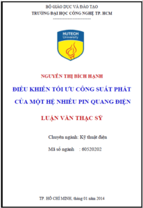 dieu khien toi uu cong suat phat cua mot he nhieu pin quang dien