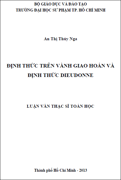 dinh thuc tren vanh giao hoan va dinh thuc dieudonne