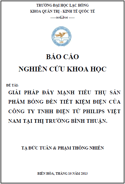 giai phap day manh tieu thu san pham bong den tiet kiem dien cua cong ty tnhh dien tu philips viet nam tai thi truong binh thuan