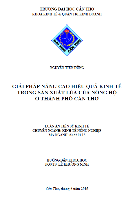 giai phap nang cao hieu qua kinh te trong san xuat lua cua nong ho o thanh pho can tho
