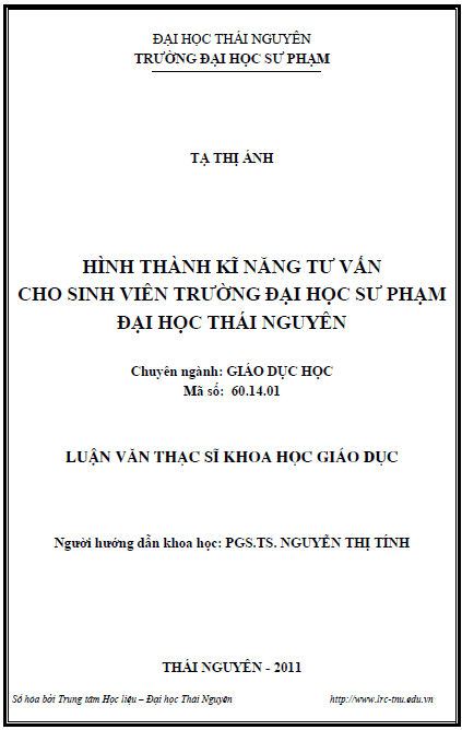 hinh thanh ky nang tu van cho sinh vien truong dai hoc su pham dai hoc thai nguyen