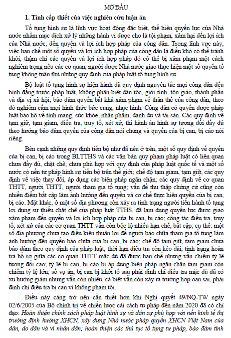 hoan thien cac quy dinh cua phap luat to tung hinh su ve quyen cua bi can bi cao