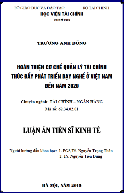 hoan thien co che quan ly tai chinh thuc day phat trien day nghe o viet nam den nam 2020