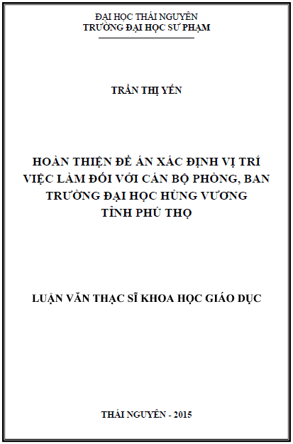 hoan thien de an xac dinh vi tri viec lam doi voi can bo phong ban truong dai hoc hung vuong tinh phu tho