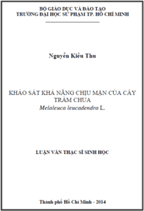 khao sat kha nang chiu man cua cay tram chua melaleuca leucadendra l