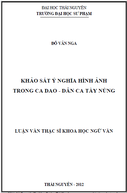 khao sat y nghia hinh anh trong ca dao dan ca tay nung