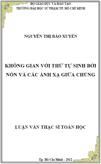 khong gian voi thu tu sinh boi non va cac anh xa giua chung