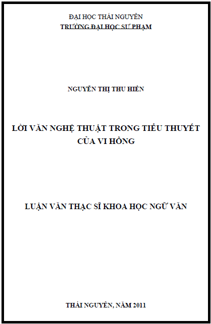 loi van nghe thuat trong tieu thuyet cua vi hong