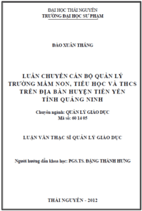 luan chuyen can bo quan ly truong mam non tieu hoc va thcs tren dia ban huyen tien yen tinh quang ninh