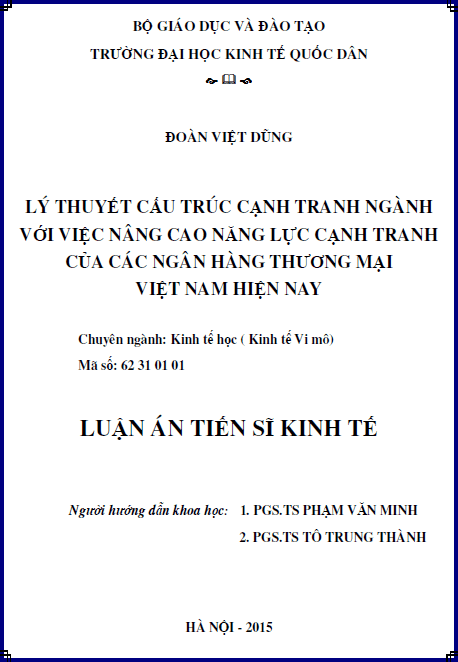ly thuyet cau truc canh tranh nganh voi viec nang cao nang luc canh tranh cua cac ngan hang thuong mai viet nam hien nay
